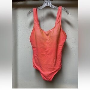 Vintage Baltex Neon Pink One Piece Swimsuit Size 18W (38)